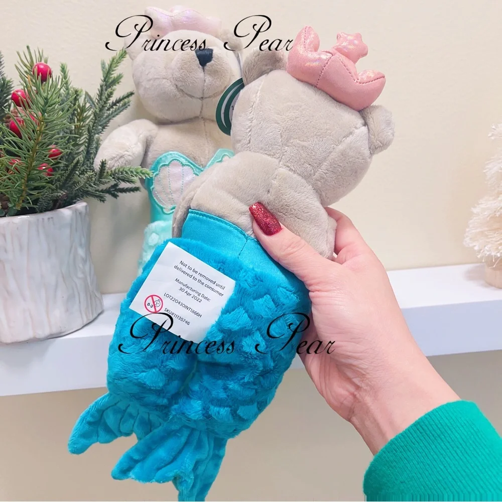 2021 & 2022 Starbucks Thailand Teal Mermaid Siren Bearista - Picture 5 of 9